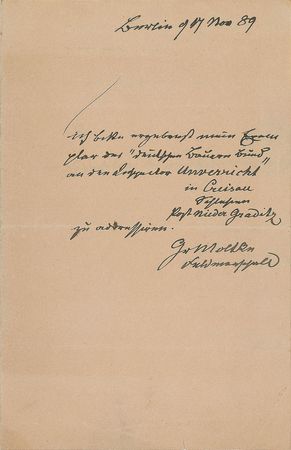 Lot #490 Helmut von Moltke Handwritten Letter Signed - Image 1
