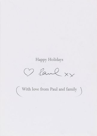 Lot #658 Beatles: Paul McCartney Greeting Card - Image 1