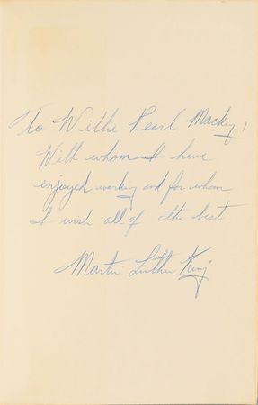 Lot #345 Martin Luther King, Jr: Inscribed to the typist of King's 'Letter from Birmingham Jail' - Image 1