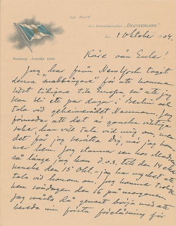 Lot #3 Svante Arrhenius: The Nobel Prize-winning chemist writes to a future laureate - Image 1