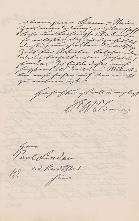Lot #124 Werner von Siemens Handwritten Letter Signed - Image 2