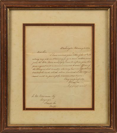 Lot #473 Jefferson Davis: Davis offers aid in helping collect 