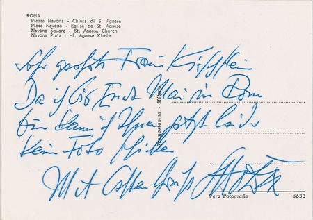Lot #537 Otto Dix Signed Note - Image 1