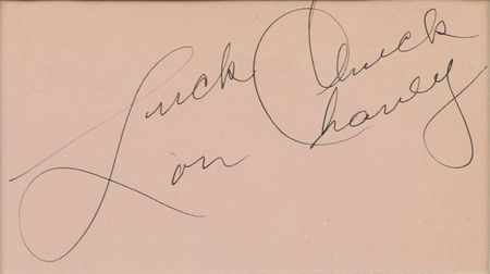 Lot #835 Lon Chaney, Jr Signature - Image 2