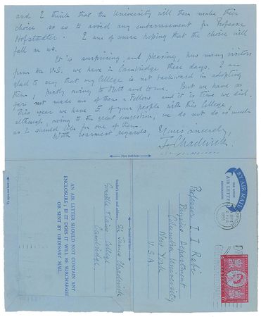 Lot #23 James Chadwick: Correspondence between Nobel Laureates - Image 2