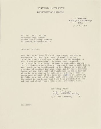 Lot #147  Nobel Prize: Chemistry - Image 3