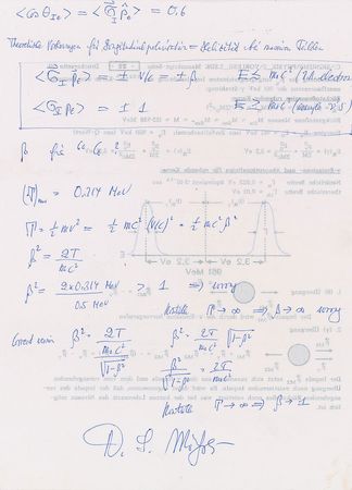 Lot #144 Rudolf Mössbauer Handwritten Notes - Image 1