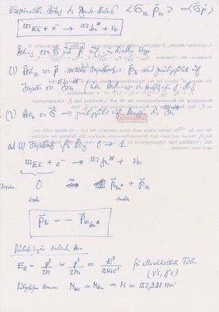 Lot #144 Rudolf Mössbauer Handwritten Notes - Image 2