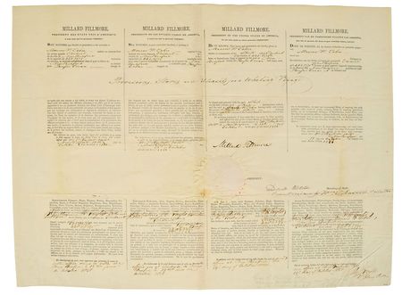 Lot #250 Millard Fillmore and Daniel Webster Signed Document - Image 1