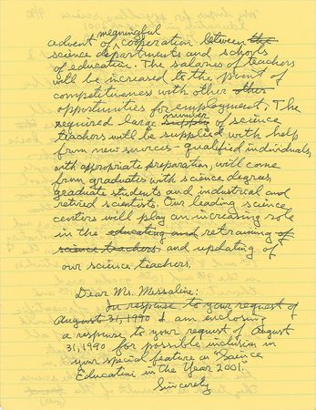 Lot #122 Glenn Seaborg Handwritten Draft - Image 2