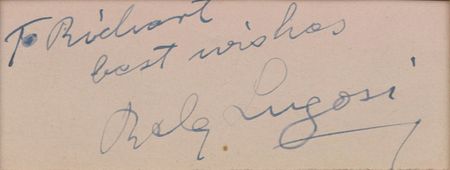 Lot #854 Bela Lugosi Signature - Image 2