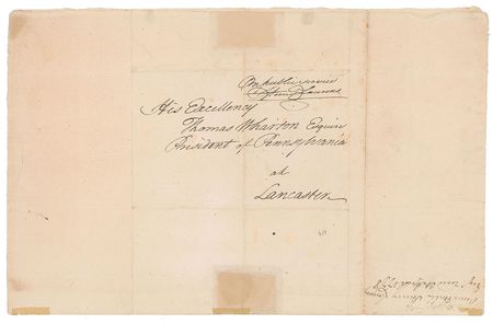 Lot #334 Henry Laurens: Superb free-franked autograph letter to the president of Pennsylvania - Image 2
