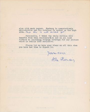 Lot #580 Ian Fleming: Written to a spy under his Kemsley cover - Image 2