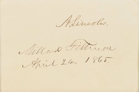 Lot #255 Abraham Lincoln and Millard Fillmore: A remarkable presidential pairing - Image 2