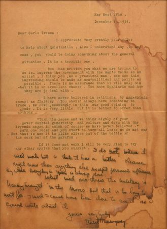 Lot #583 Ernest Hemingway: Hemingway aims to free a Spanish Cubist painter convicted of aiding the revolution - Image 2