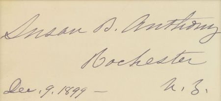 Lot #340 Susan B. Anthony Signature - Image 2