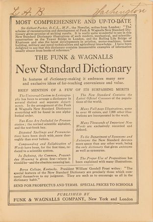 Lot #398 Lizzie Borden: Lizzie Borden's dictionary - Image 1