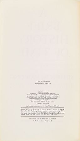 Lot #59 Stephen Hawking: Rare galley proof of A Brief History of Time - Image 3