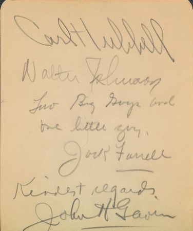 Lot #985 Walter Johnson Autograph Book - Image 1
