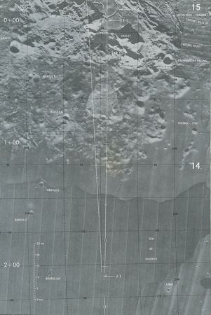 Lot #108 Dave Scott's Apollo 15 Flown Lunar Orbit Monitor Chart: Long 