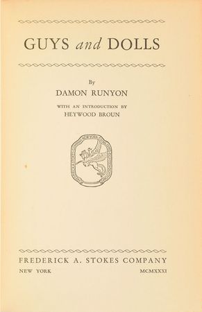 Lot #630 Damon Runyon Book - Image 2