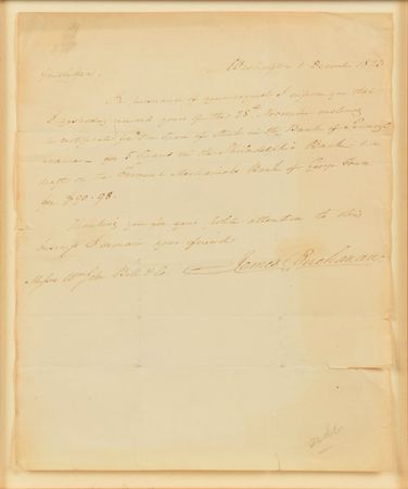 Lot #254 James Buchanan Handwritten Letter Signed - Image 2