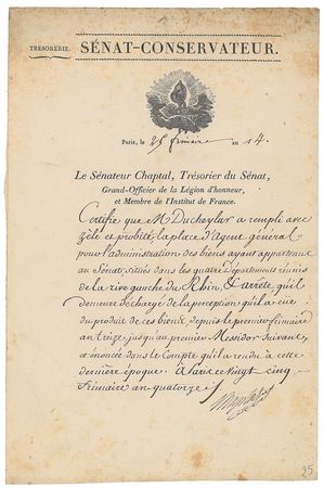 Lot #252 Jean-Antoine Chaptal - Image 1