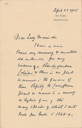 Lot #67 Joseph Dalton Hooker Handwritten Letter Signed - Image 1