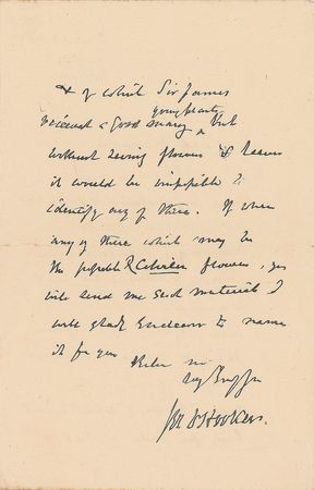 Lot #67 Joseph Dalton Hooker Handwritten Letter Signed - Image 2