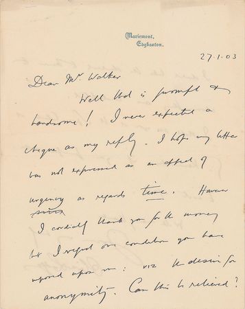 Lot #79 Oliver Lodge Autograph Letter Signed - Image 1