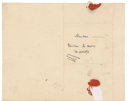 Lot #49 Joseph Fourier Handwritten Letter Signed - Image 2