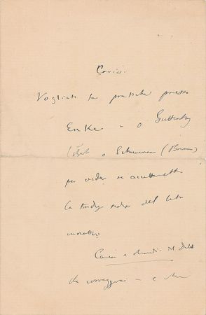 Lot #80 Cesare Lombroso Handwritten Letter Signed - Image 1
