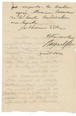 Lot #103 Francois-Vincent Raspail Handwritten Letter Signed - Image 2