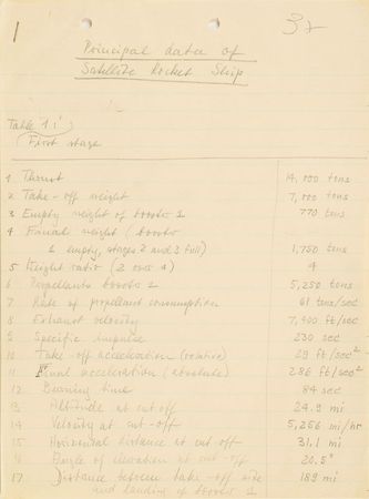 Lot #170 Wernher von Braun: Von Braun's calculations for 'Man Will Conquer Space Soon!' - Image 1
