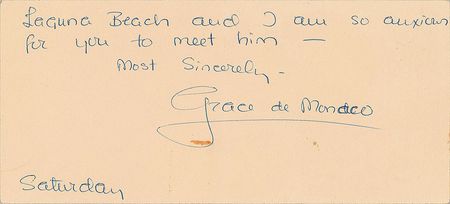 Lot #391 Princess Grace of Monaco Handwritten Letter Signed - Image 2