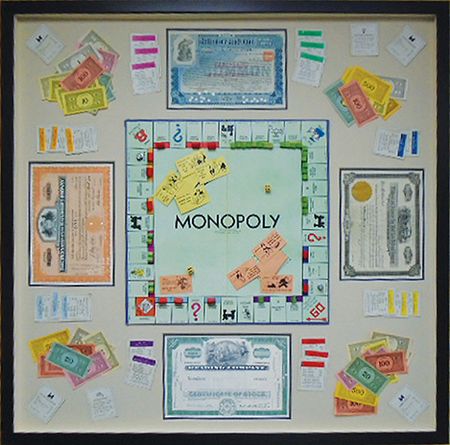 Lot #354 Monopoly Railroads Display - Image 1