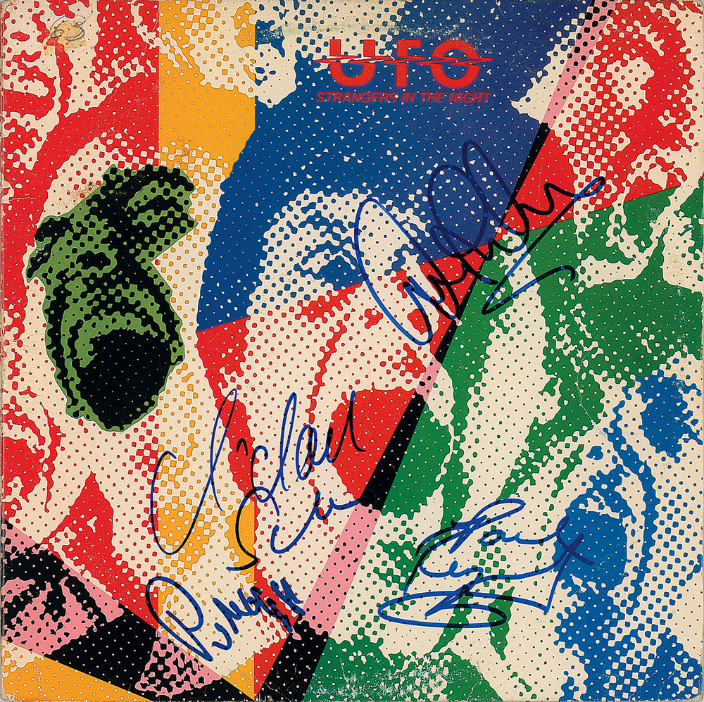UFO・Strangers in the night・超貴重初回クレジットミス盤 UFO Signed Album | RR Auction