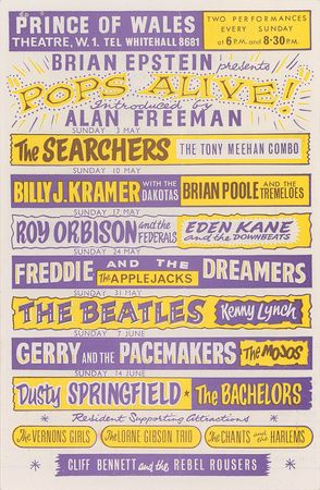 Lot #2014  Beatles 1964 Pops Alive Handbill