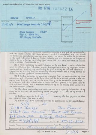 Lot #5370  Musician Contracts - Image 1