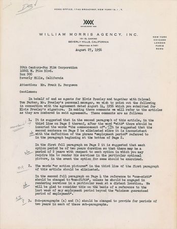 Lot #2080 Elvis Presley Document - Image 1