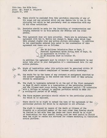 Lot #2080 Elvis Presley Document - Image 4