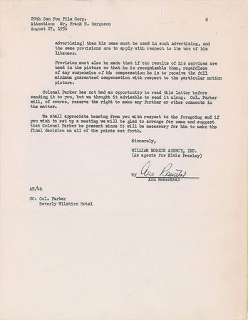 Lot #2080 Elvis Presley Document - Image 6