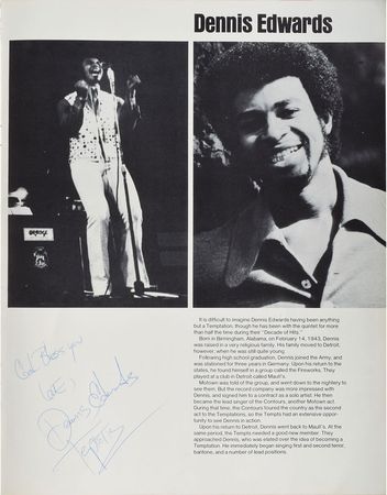 Lot #2309 The Temptations Signed Program - Image 4
