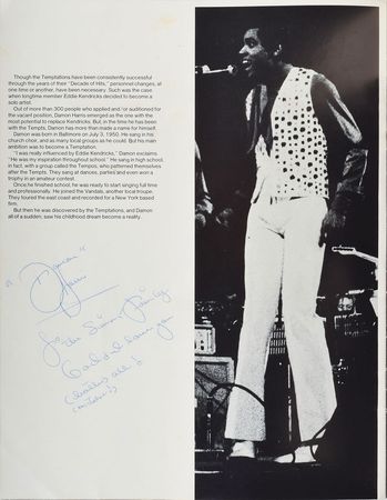 Lot #2309 The Temptations Signed Program - Image 6