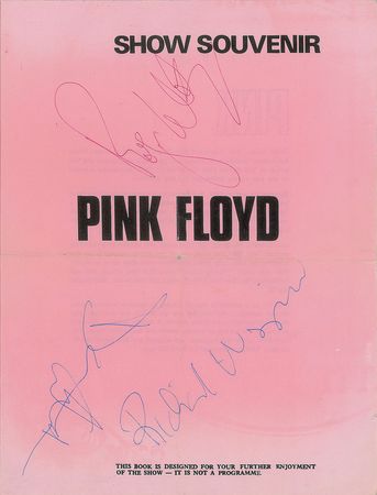 Lot #2156  Pink Floyd Signed 1972 UK Program - Image 1