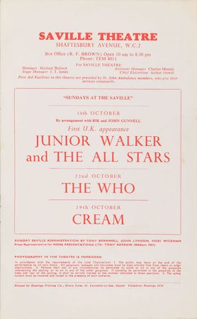Lot #2104 Jimi Hendrix Experience 1967 Saville Theatre Program - Image 4