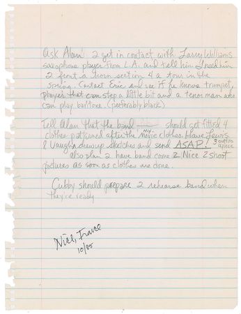Lot #2711  Prince Handwritten Note - Image 2