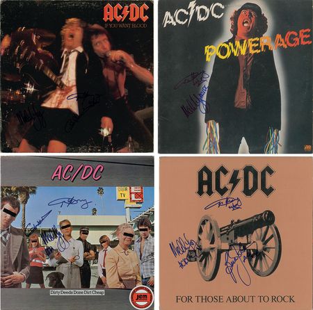 Lot #2389  AC/DC Group of (4) Signed Albums - Image 1