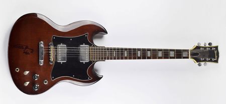 Lot #2331  AC/DC: Angus Young Signed Guitar - Image 1