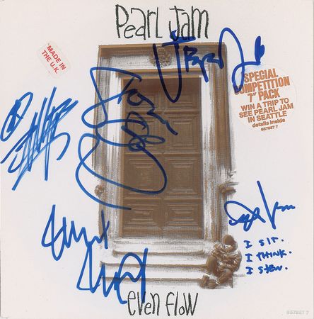 Lot #2785  Pearl Jam Signed 45 RPM Record
